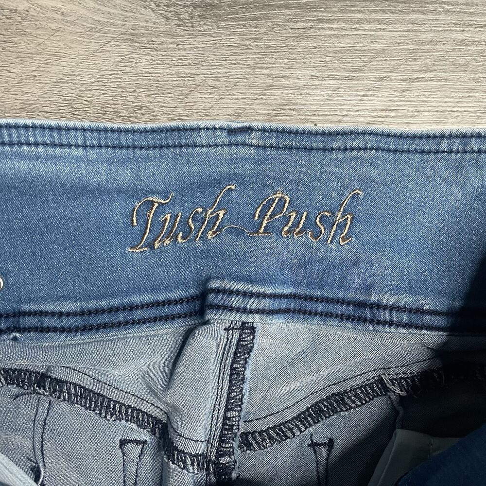 Tush Push Women’s Colombian Style Butt Lifting Jeans High-Rise Light Wash Size 9 - Picture 11 of 16